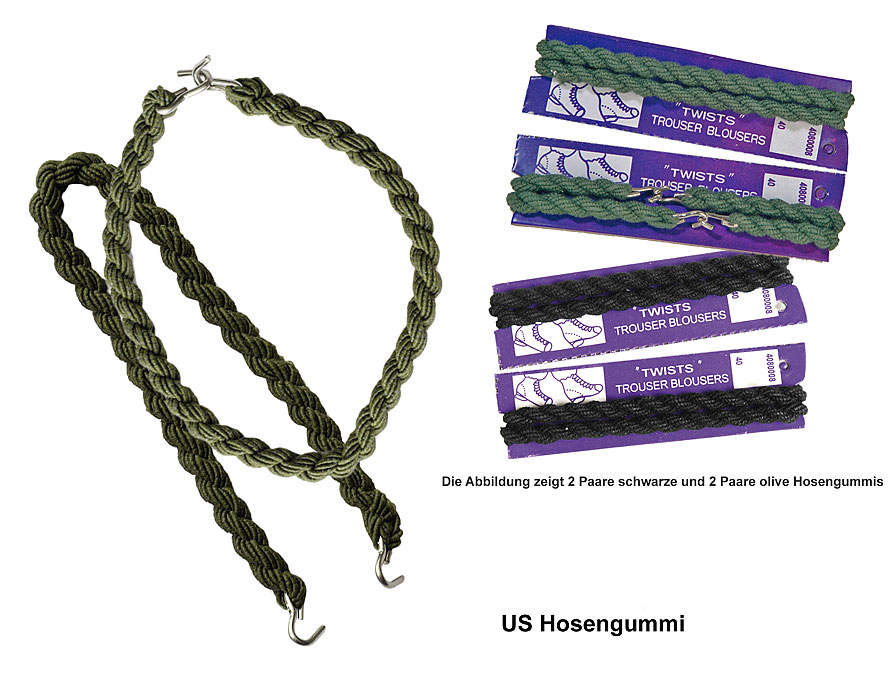 US Hosengummiband m. Haken, paarweise    A