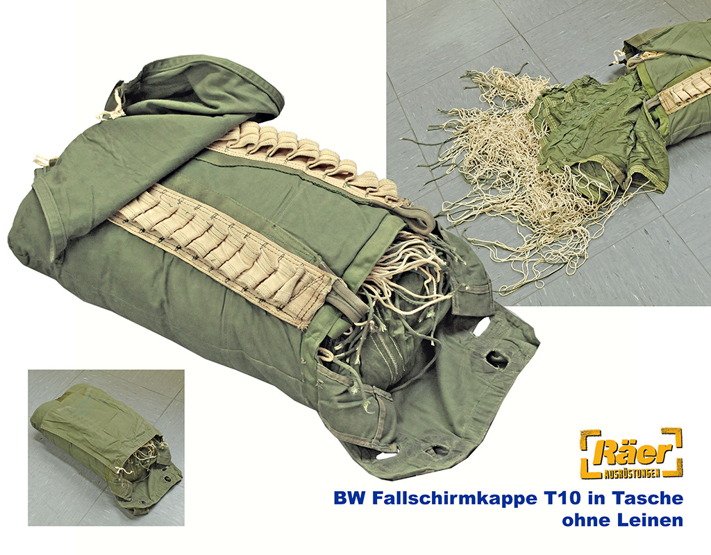 BW Fallschirmkappe T10, 10 Meter, in Tasche    B