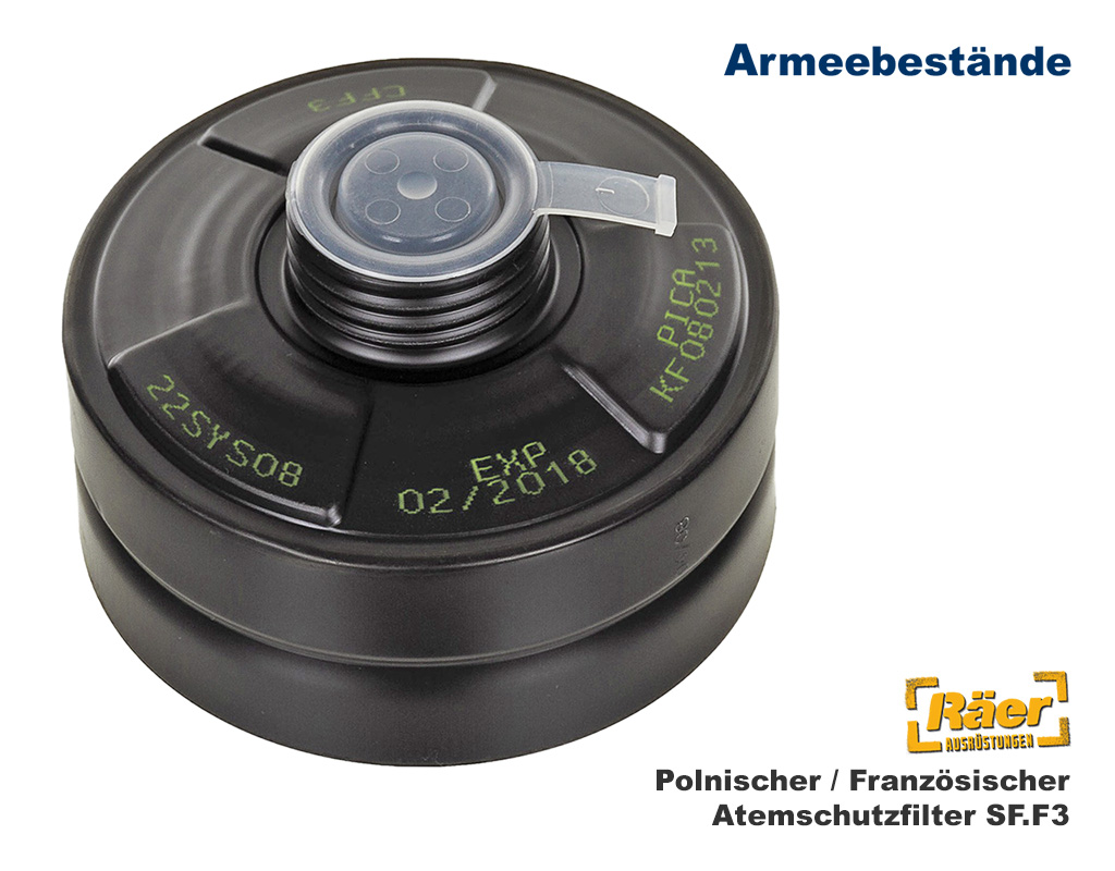 Polnischer Gasmaskenfilter CFF3, Frankreich    A/B