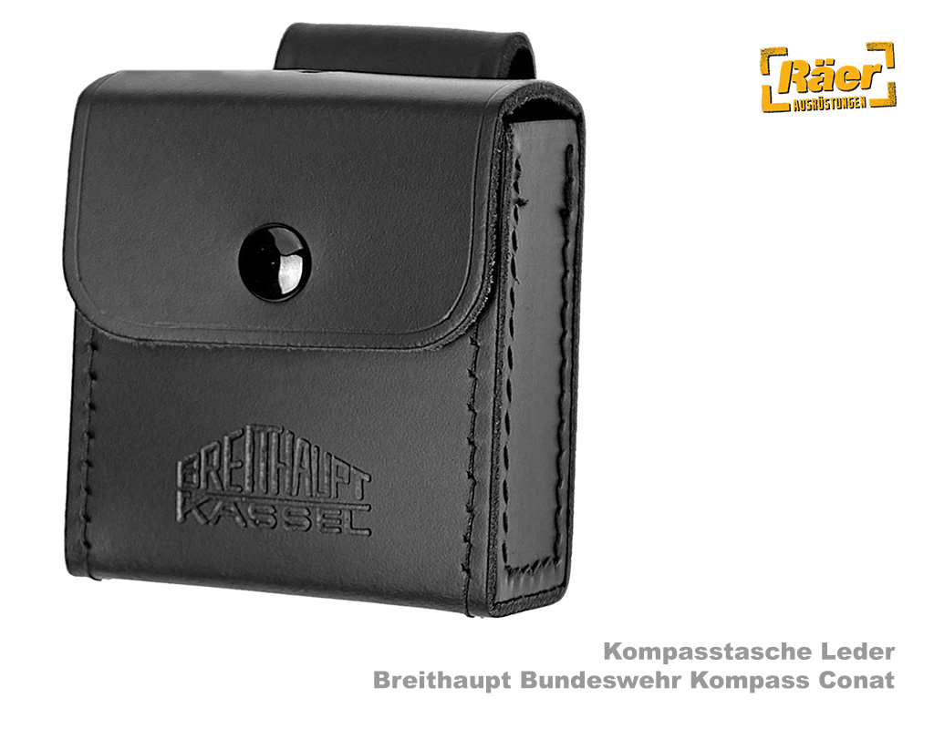 BW Kompasstasche, Leder schwarz    A