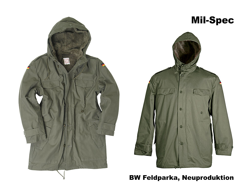 BW Feldparka mit Futter, oliv    A