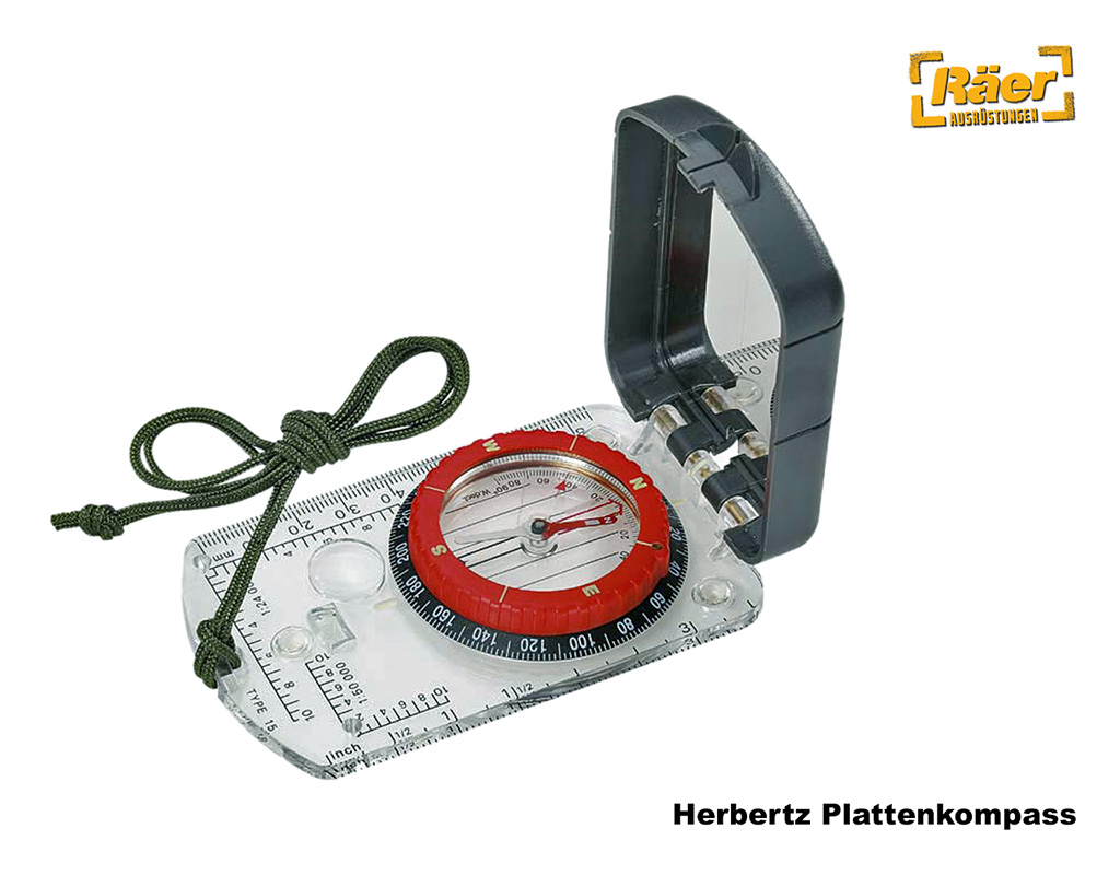 Herbertz Plattenkkompass, roter Ring    A