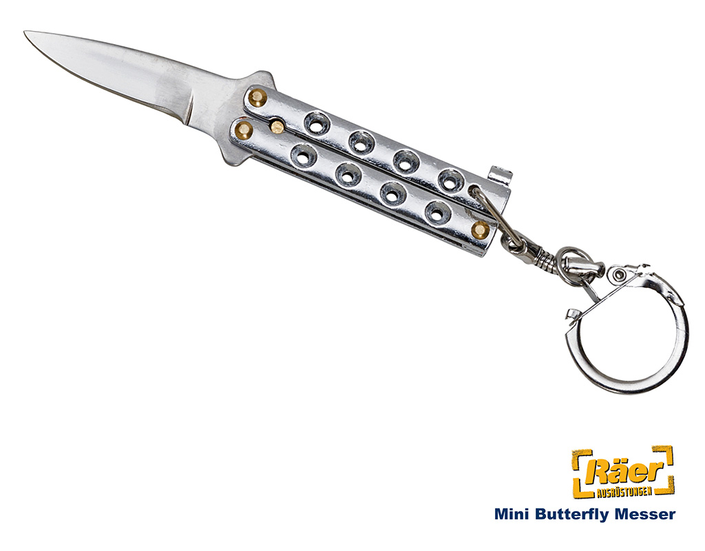Mini Butterfly Messer silber    A