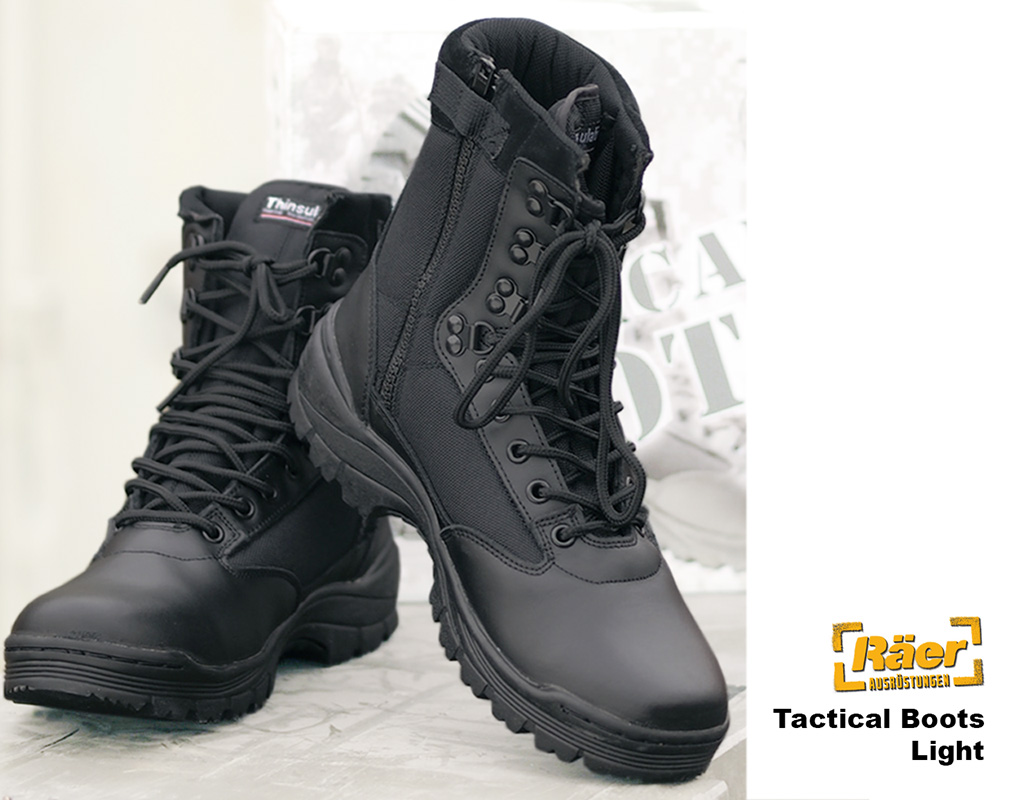 Tactical Boots m. YKK Zipper. light    A