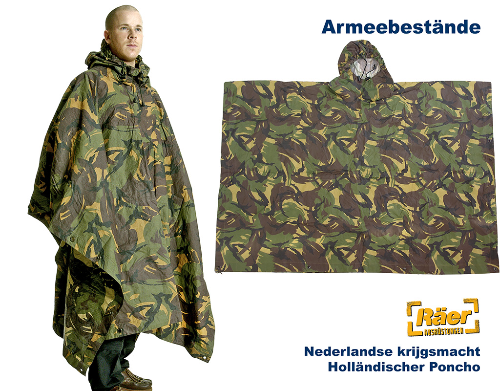 Holländischer Regenponcho, tarn    B