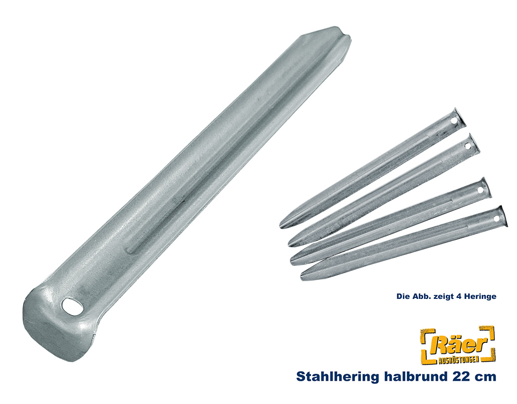 Zelthering 22cm, Stahl verzinkt    A