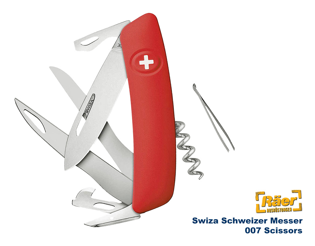 Swiza Schweizer Messer D07 Scissors, rot    A