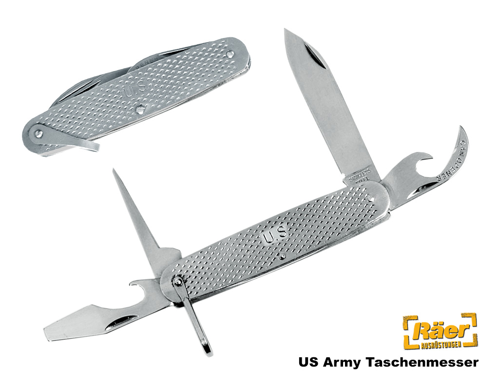 US Armee Taschenmesser, silberner Griff    A