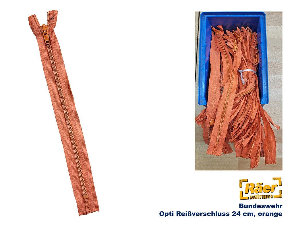 BW Reißverschluss, 24 cm, orange    A