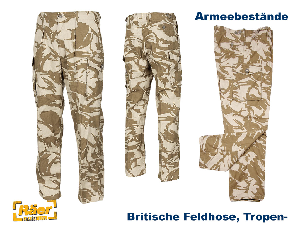 Britische Feldhose, Combat Tropical, desert... B