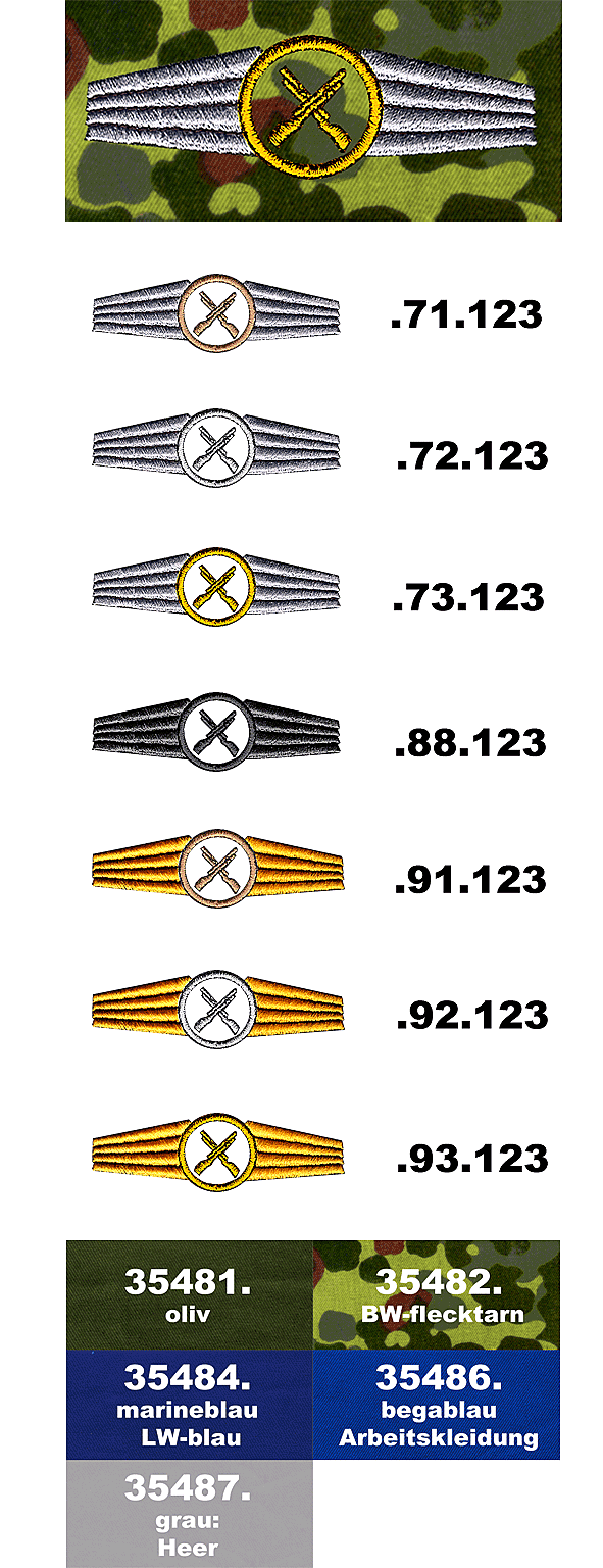 BW Tätigkeitsabzeichen  flecktarn Hintergrund    A