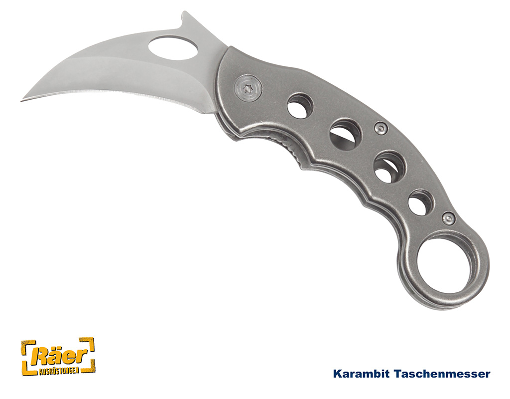 Karambit Taschenmesser 42937, silber    A