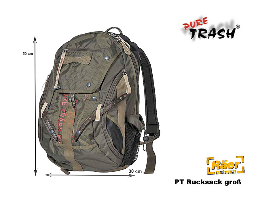 PT Rucksack groß - Pure Trash    A