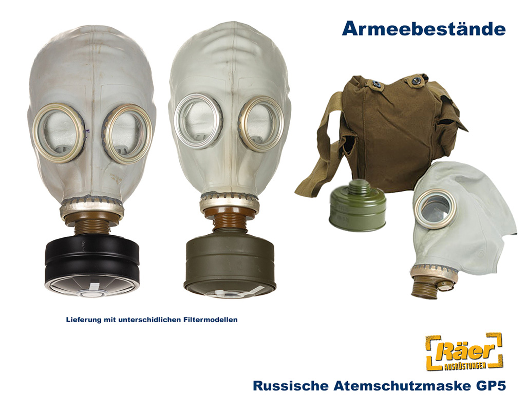 Russische Atemschutzmaske SMS Z41, GP5    A/B