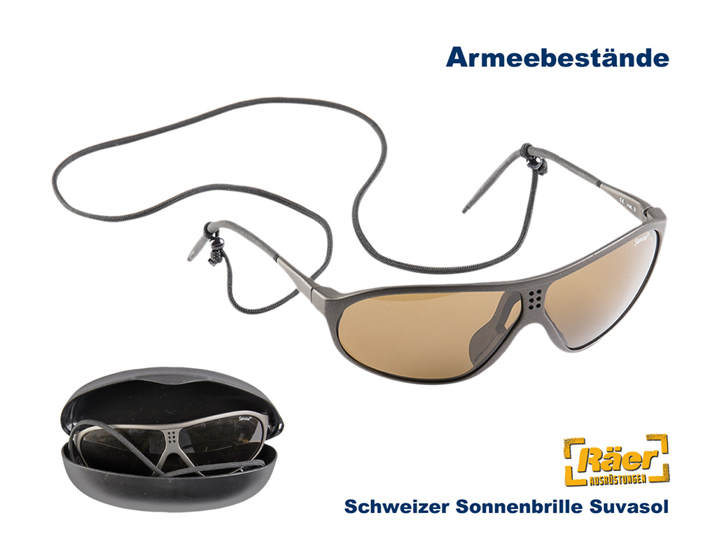 Schweizer Sonnenbrille SUVASOL  - mit Etui    A/B