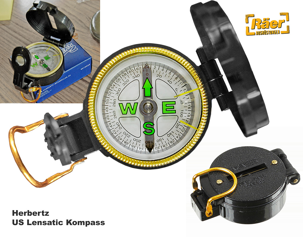 US Lensatic-Kompass, Kunststoffgehäuse, Herbertz A