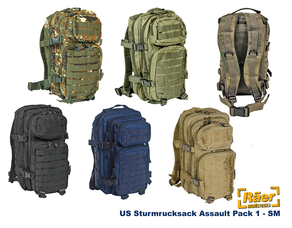 US Assault Pack 1, SM, 20 L Rucksack    A