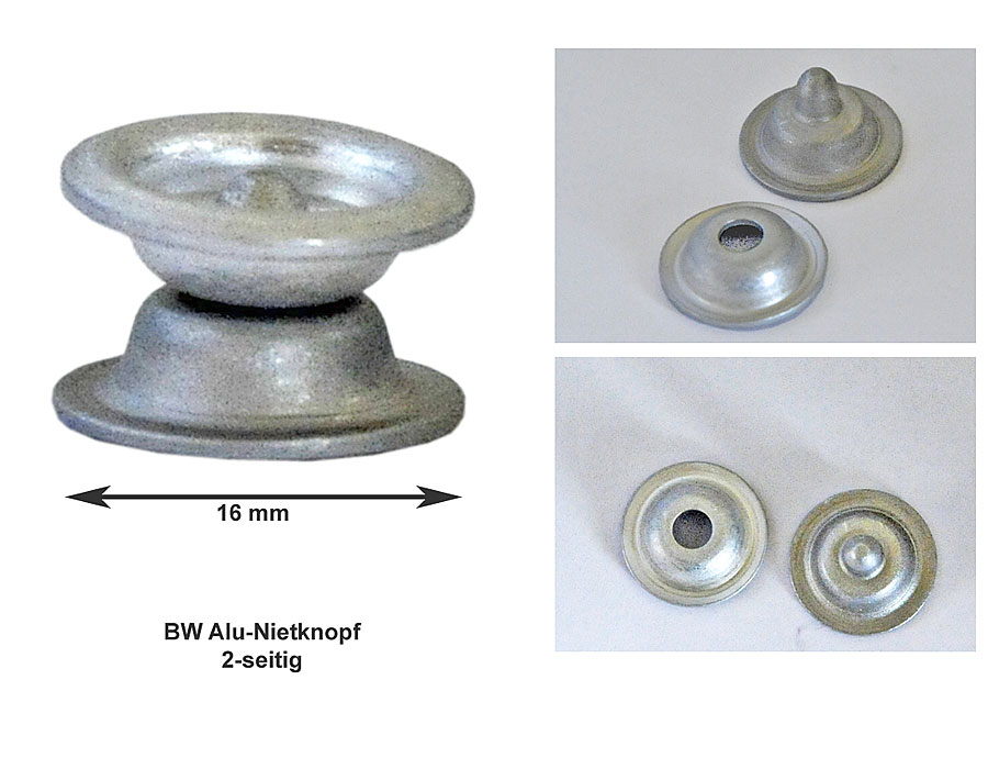 BW Nietknopf 2-seitig, Aluminium    A