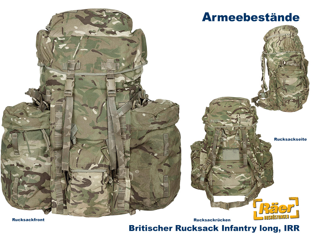 Britischer Rucksack INF Long IRR, MTP tarn    B