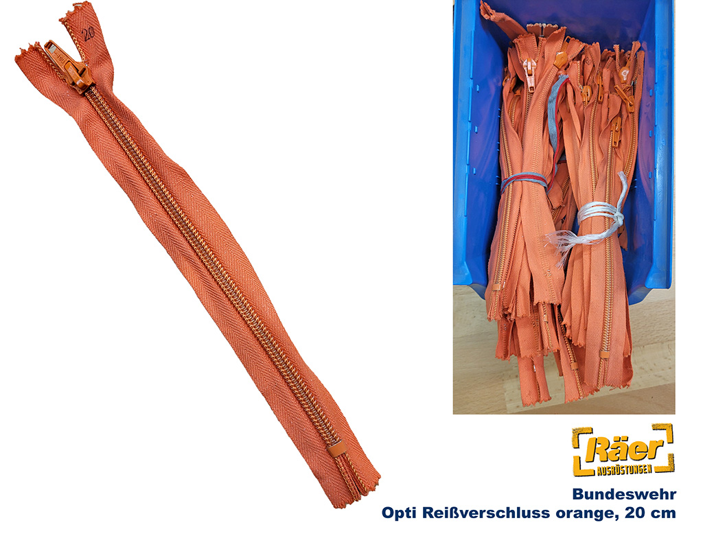BW Reißverschluss, 20 cm, orange    A