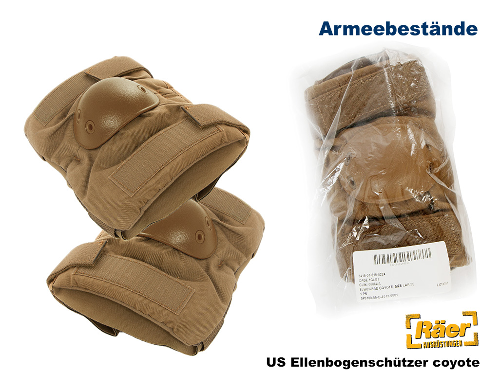 US Ellenbogenschützer coyote tan, 1 Paar    A/B