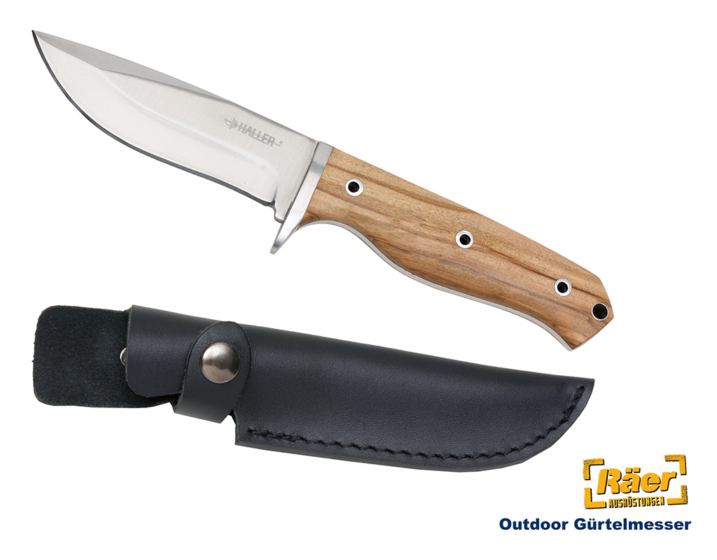 Outdoor Gürtelmesser Olivenholz, 83300 braun   A