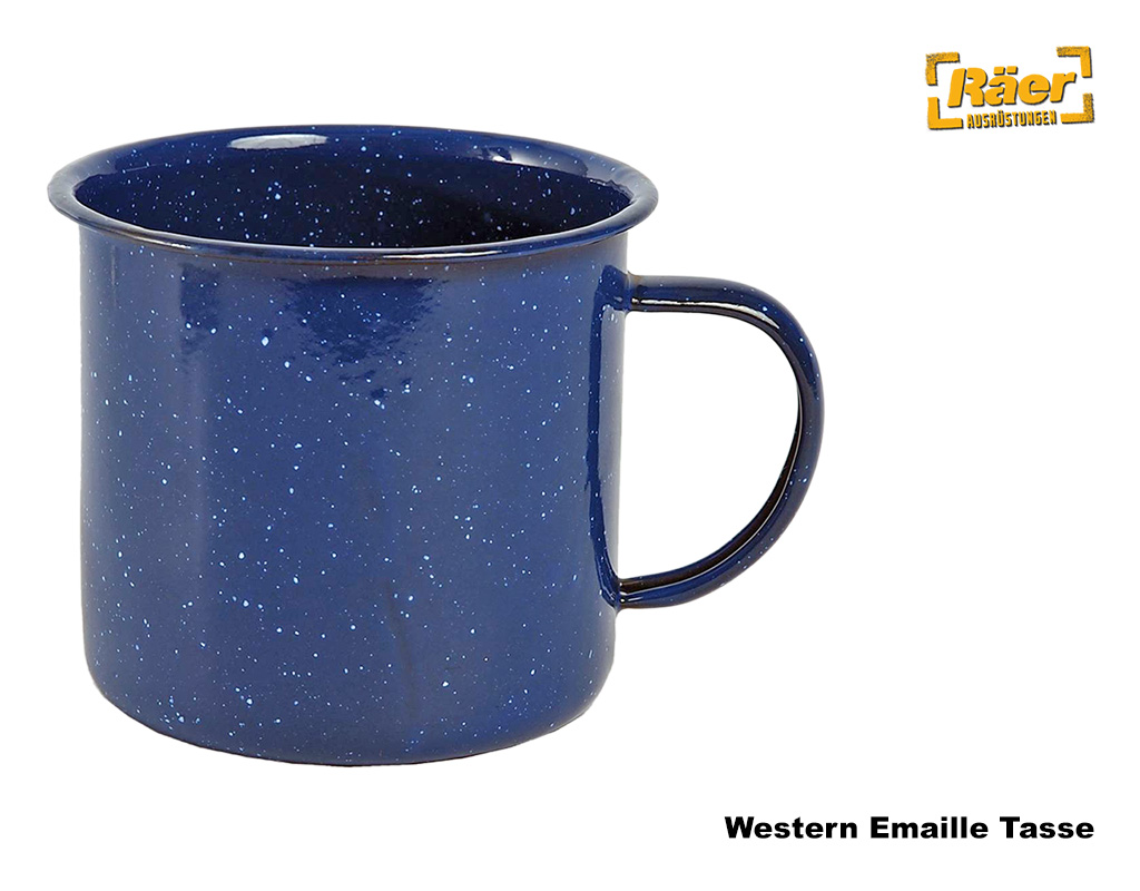 Western Emaille Kaffeetasse 680 ml, blau    A