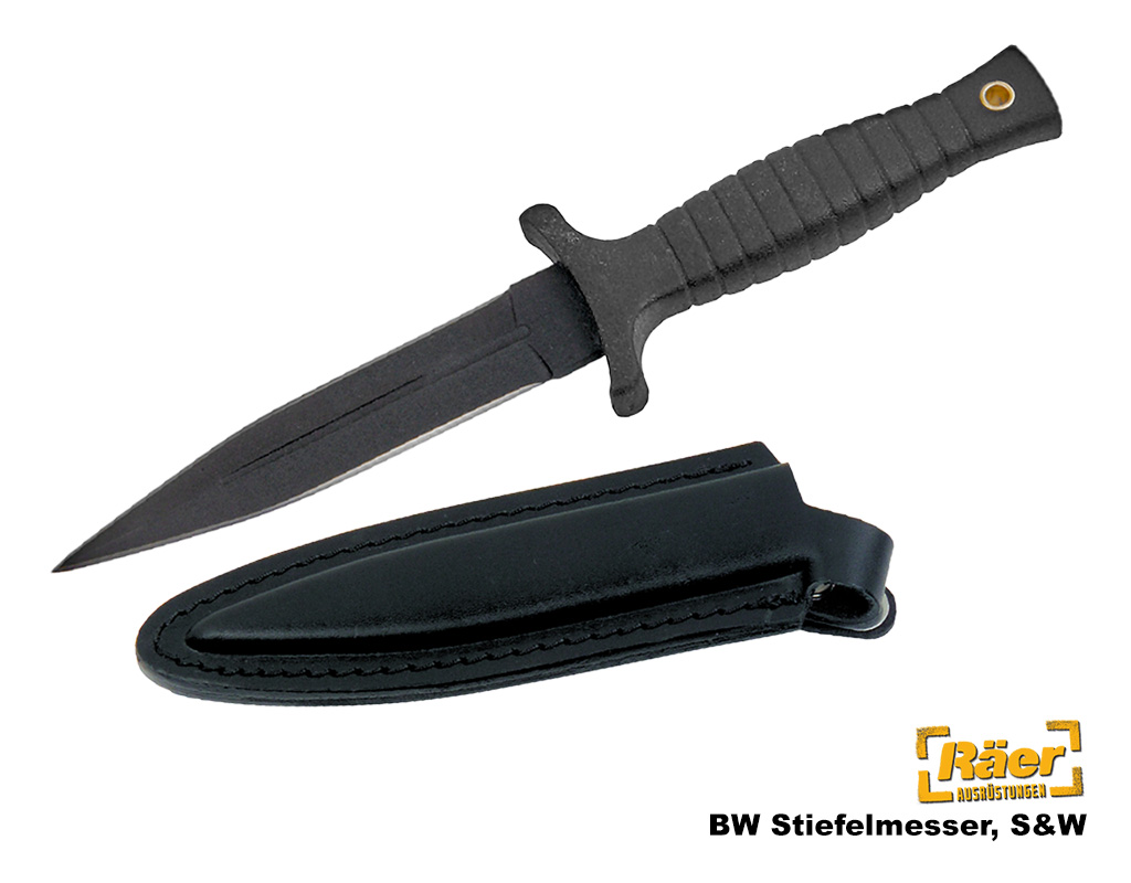 BW Stiefelmesser, Lederscheide, S&W   A