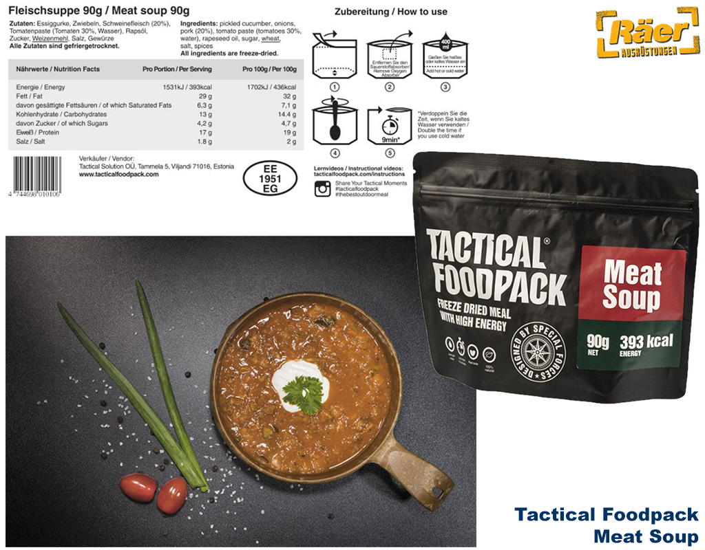 Tactical Foodpack Meat Soup    A