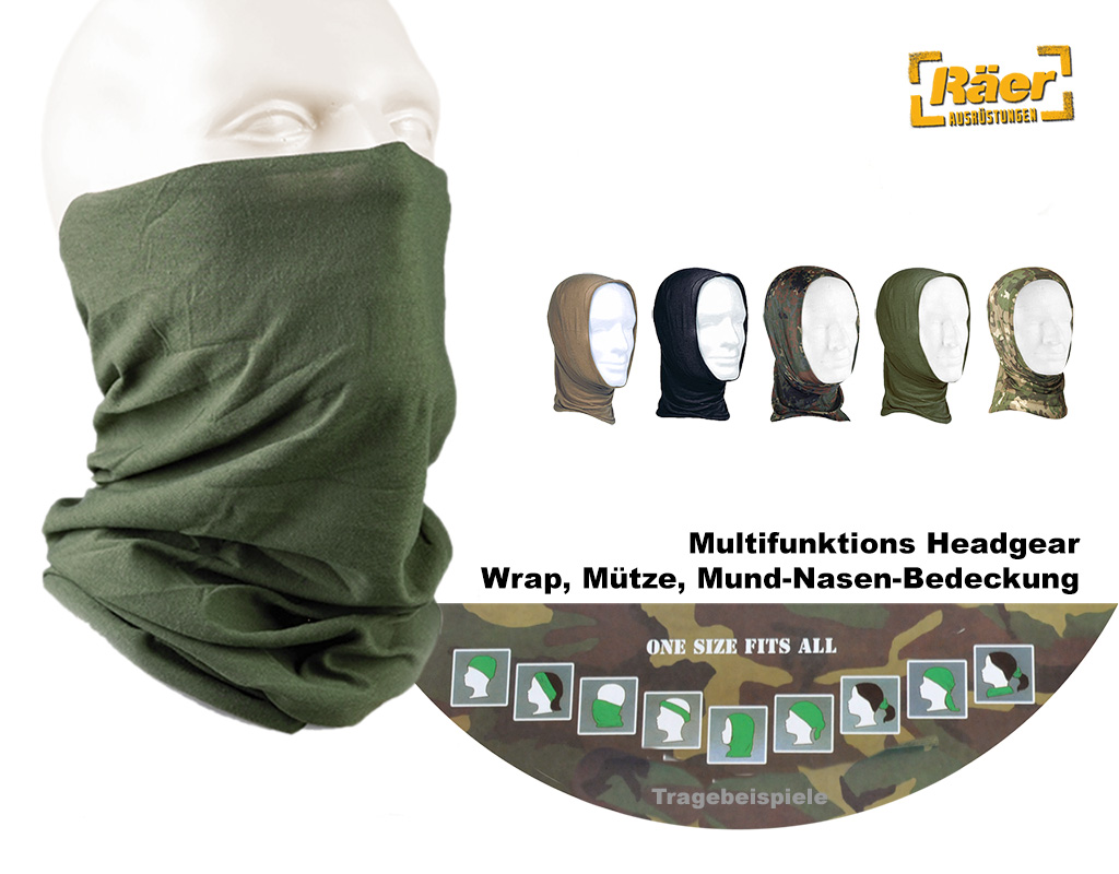 Mil-Tec Multifunktions Headgear - Kopfhaube lt   A