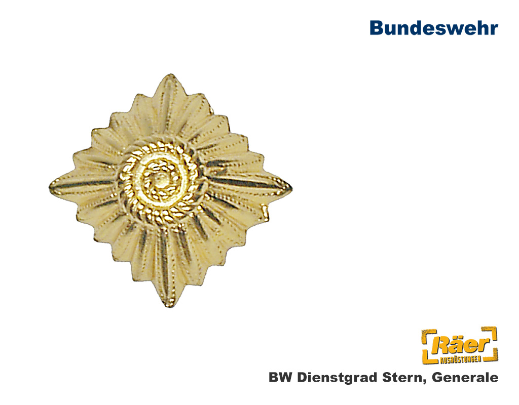 BW Dienstgrad "Stern", gold, Schulterkl.-Aufl.   A