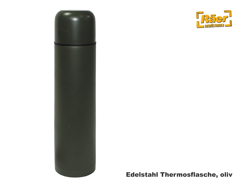 Thermosflasche, Edelstahlflasche 1 Liter, oliv   A