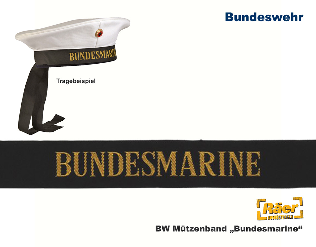 BW Mützenband Bundesmarine    A/B