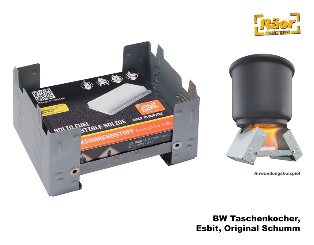 BW Taschenkocher Standard + Brennstoff, Orig.    A