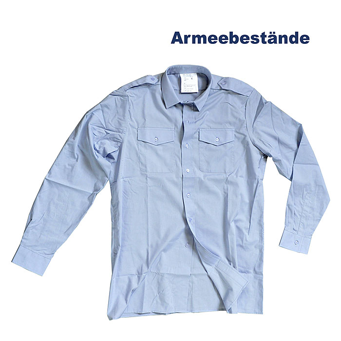 Britisches Uniformhemd blau, 1/1-A    A/B