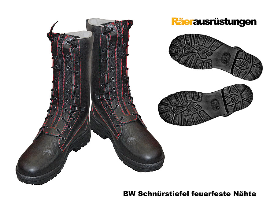 BW Feuerwehrschnürstiefel, feuerhemmende Nähte  A