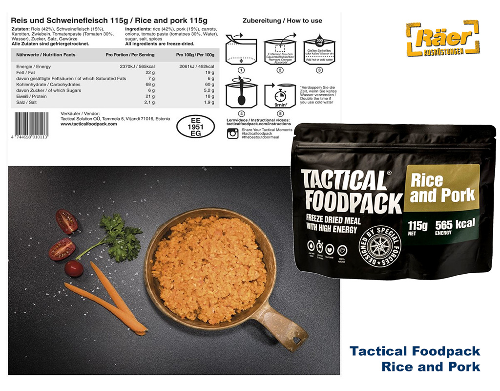 Tactical Foodpack Rice and Pork   A