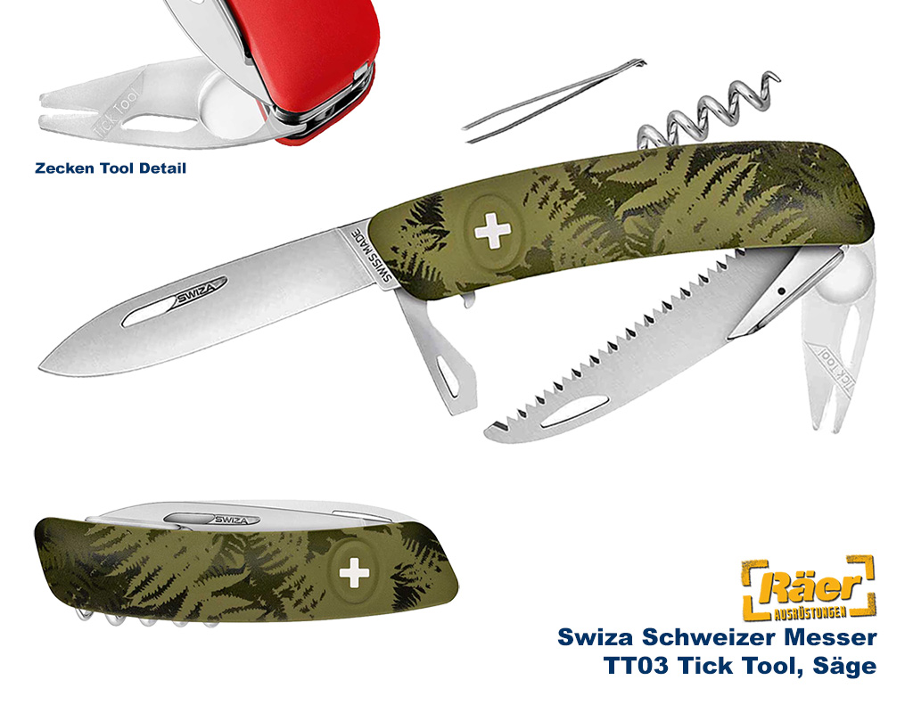 Swiza Schweizer Messer TT05 TickTool Sg, farn k A