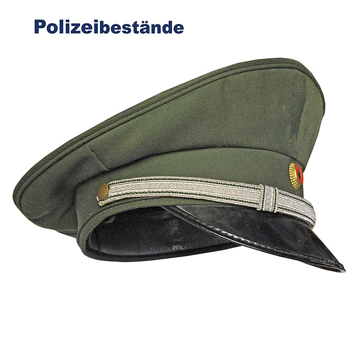 Polizei Schirmmütze, grün mit Kokarde    B