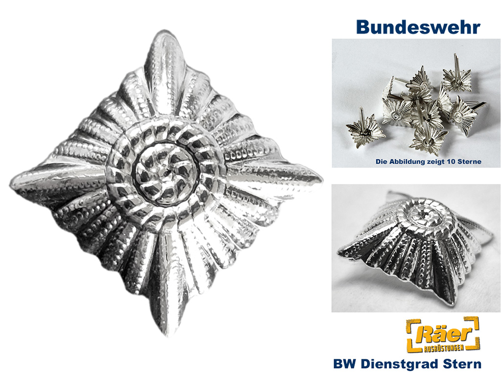 BW Dienstgrad "Stern"  f. Schulterklappe, silber A