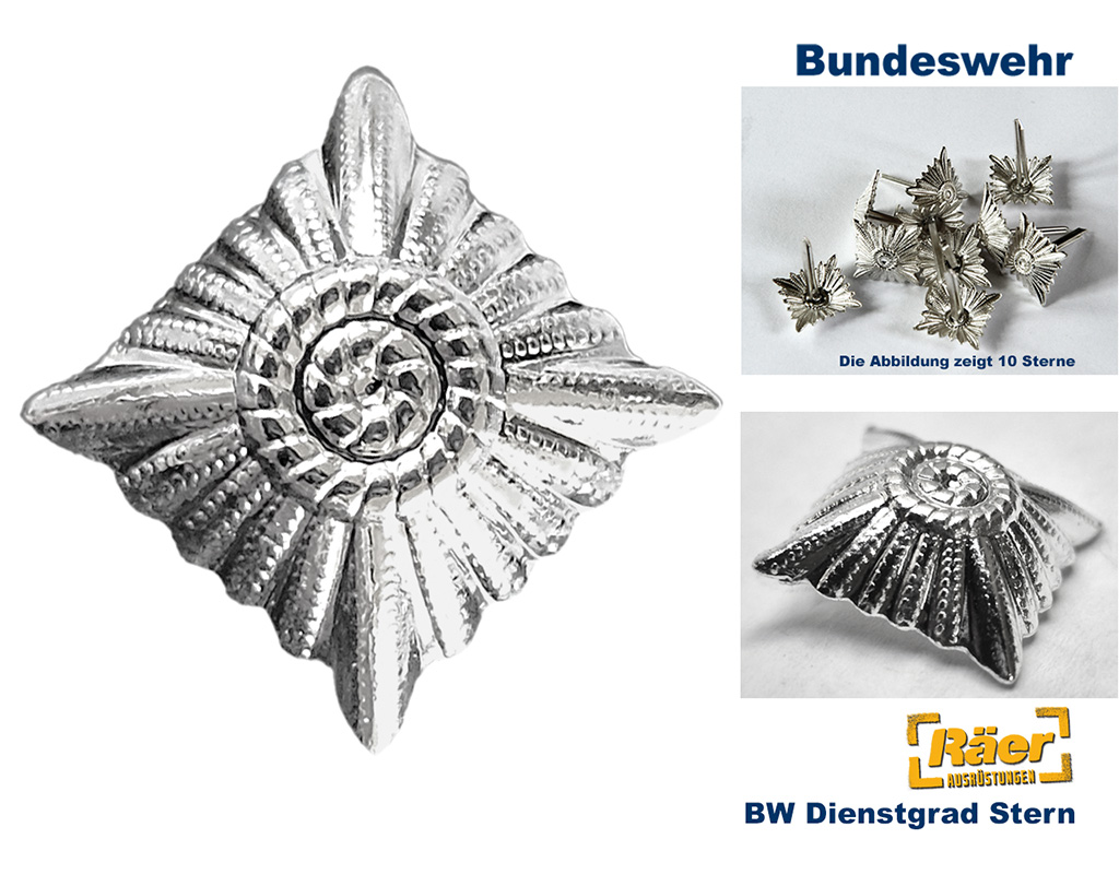 BW Dienstgrad "Stern"  f. Schulterklappe, silber A