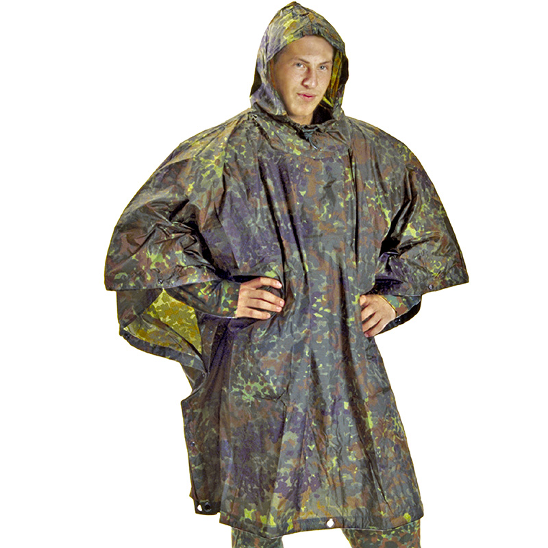 BW Regenponcho RS, 5000 mm WS,  flecktarn    A