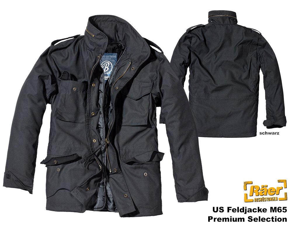 US Feldjacke M65, Premium Select, schwarz A