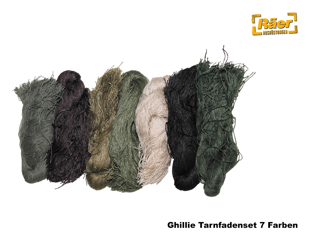 Ghillie Tarnfadenset 7 Farben    A