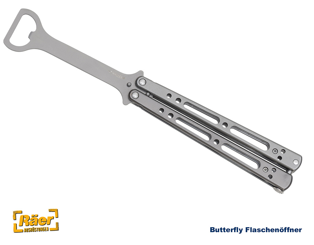 Butterfly Flaschenöffner Titanfinish 80396, grau A