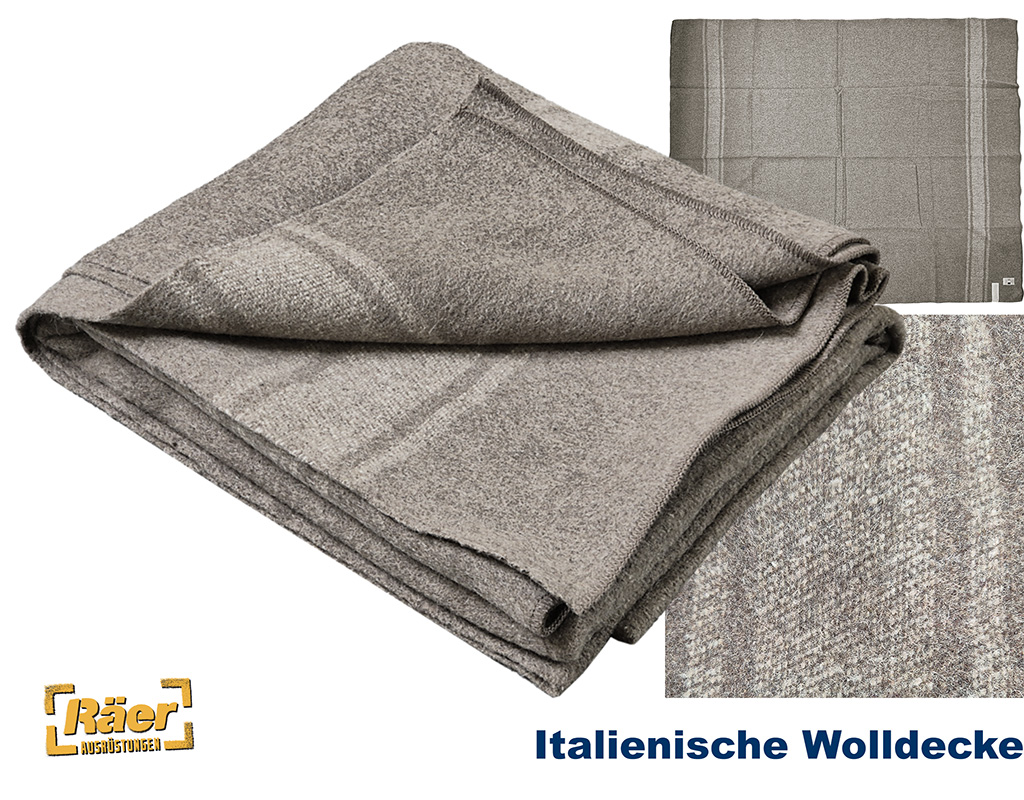 Italienische Wolldecke, braun    A/B