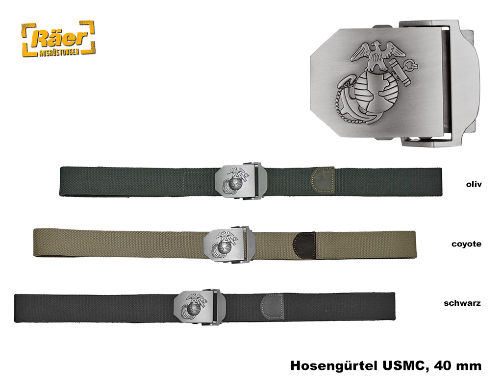 US Hosengürtel USMC, 40 mm breit, Webbing    A