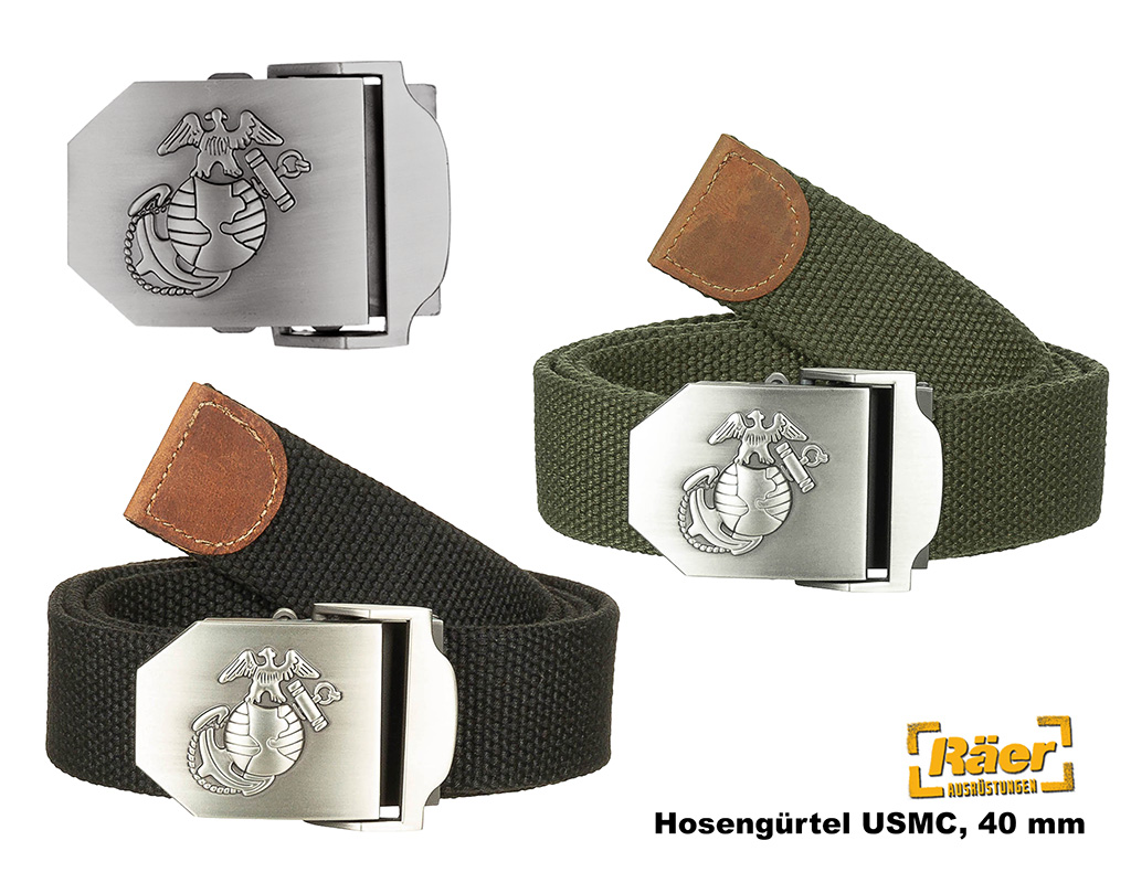 US Hosengürtel USMC, 40 mm breit, Webbing    A