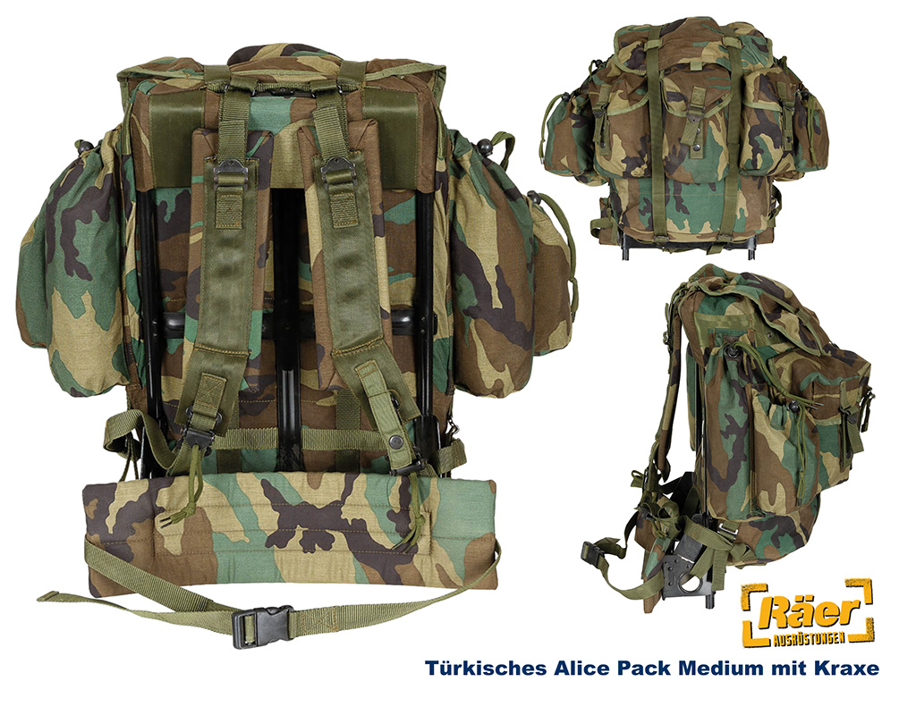 Türkischer Rucksack Alice Pack woodland, m Kraxe B