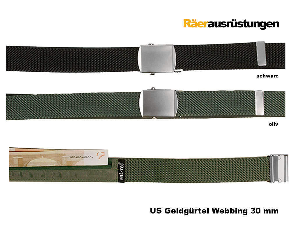 US Geldgürtel, Webbing, 30mm, 110 cm    A